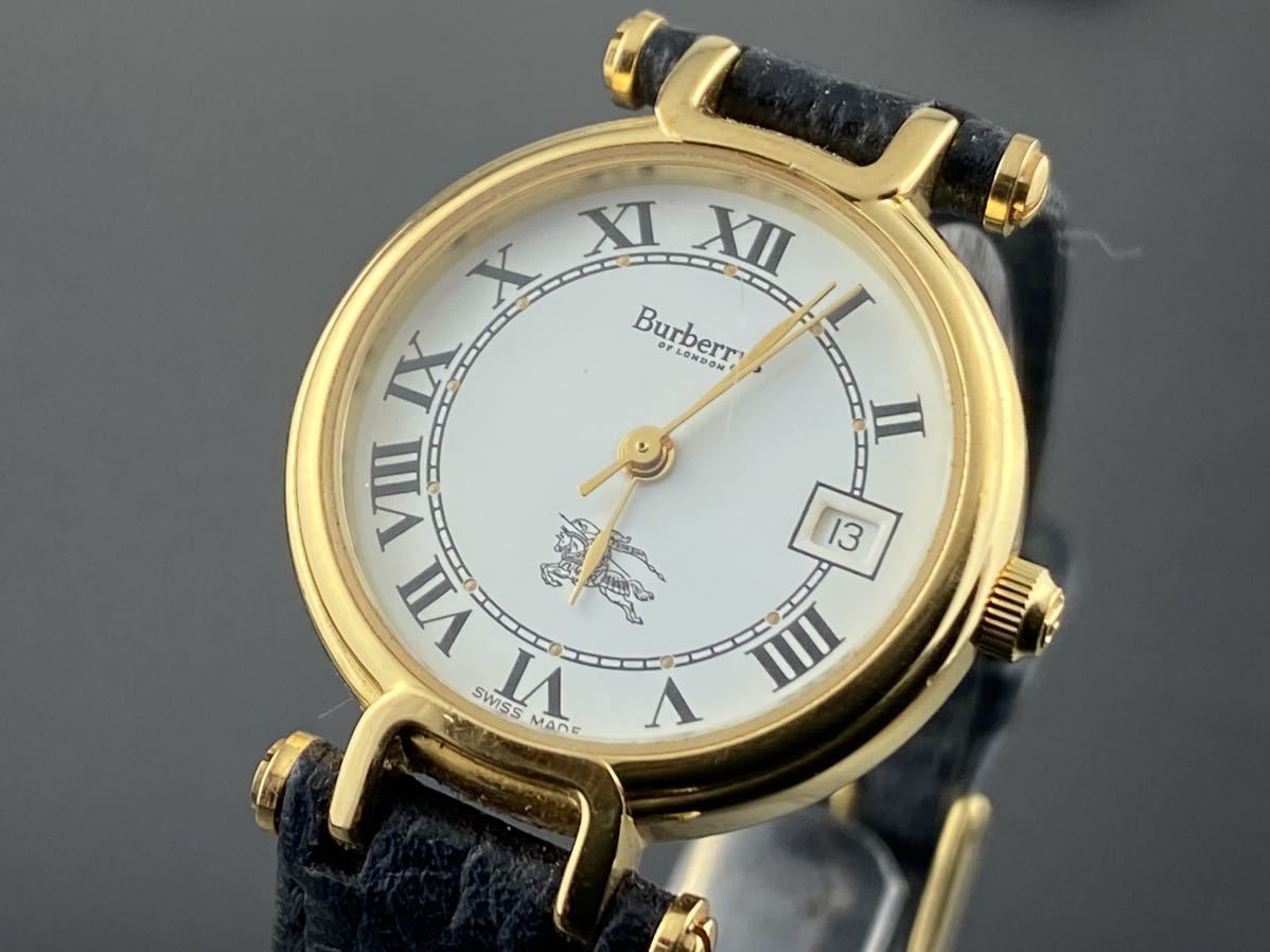 [A1126]1円～☆レディース腕時計 クォーツ SWISS MADE バーバリー Burberry's 3210 動作品