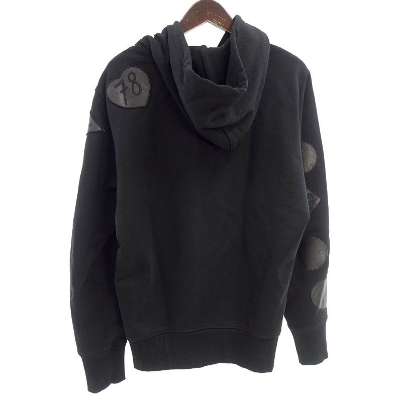 DIESEL レザーワッペン デザイン ジップアップパーカー DIESEL 