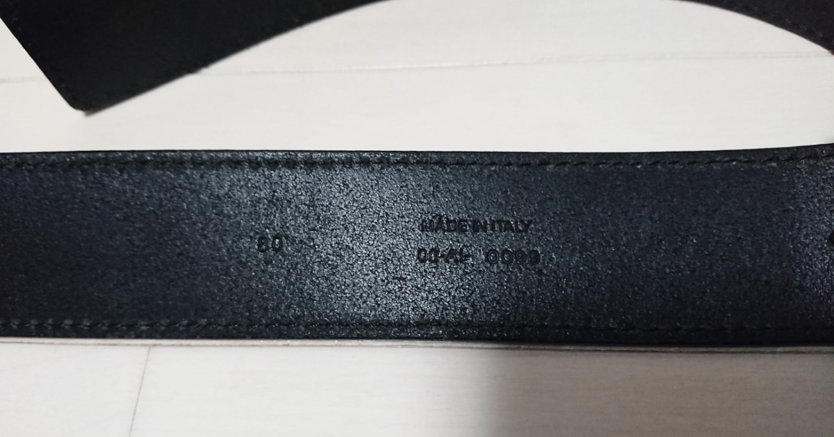 ディオールオム D バックル ベルト エディスリマン 80 Italy製 美品