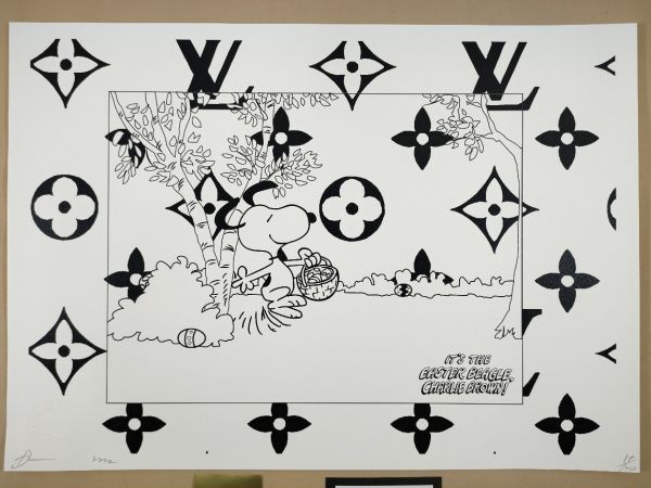 Death NYC [E-74] 世界限定 アートポスター スヌーピー　チャーリーブラウンのイースター　ルイヴィトン　ピーナッツ　ポップ