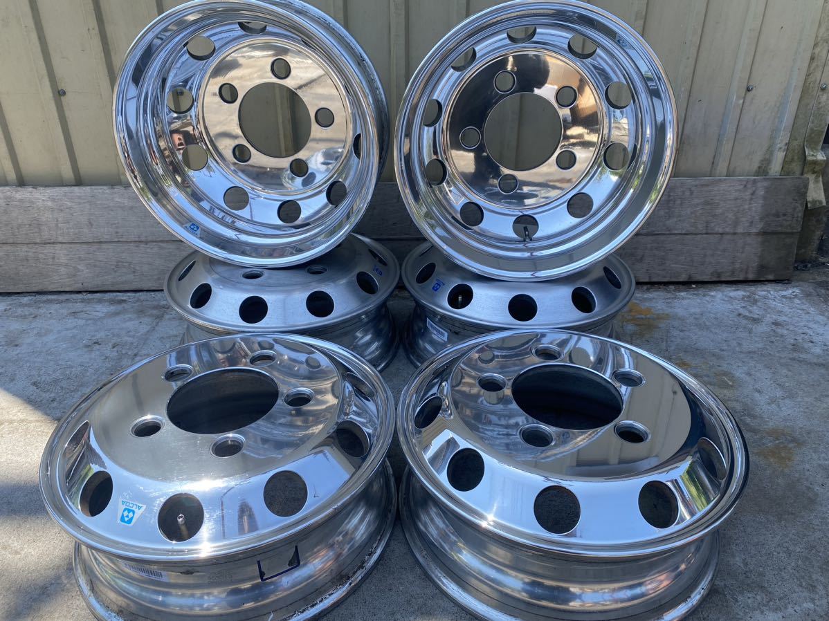 アルコア FORGED JIS球面座 研磨済み アルミホイール　17.5×5.25　120　203.2　5穴　6本セット　シビリアン　コースタRリエッセ　エルフ等