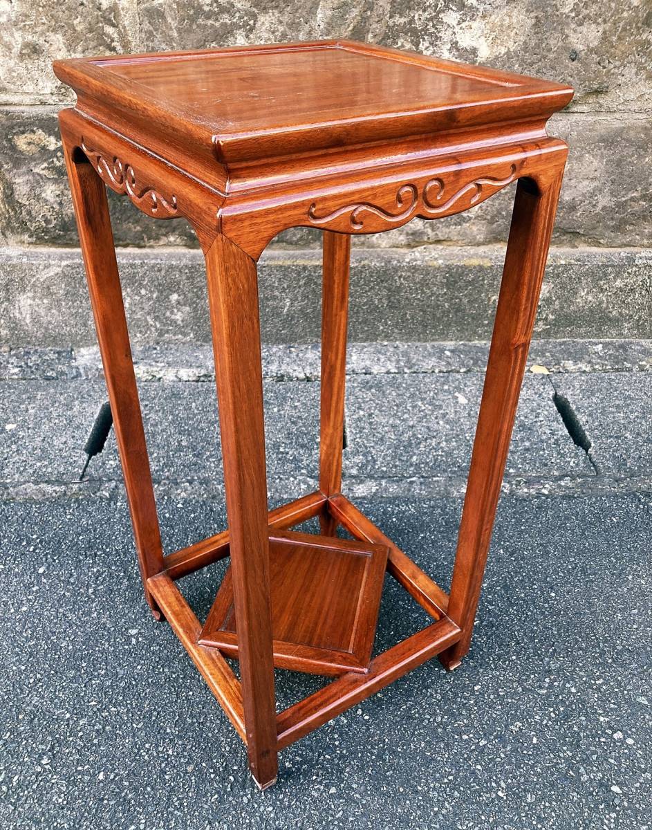 花梨 唐木 カリモク家具 karimoku オールドカリモク 高卓 花台 四方台 