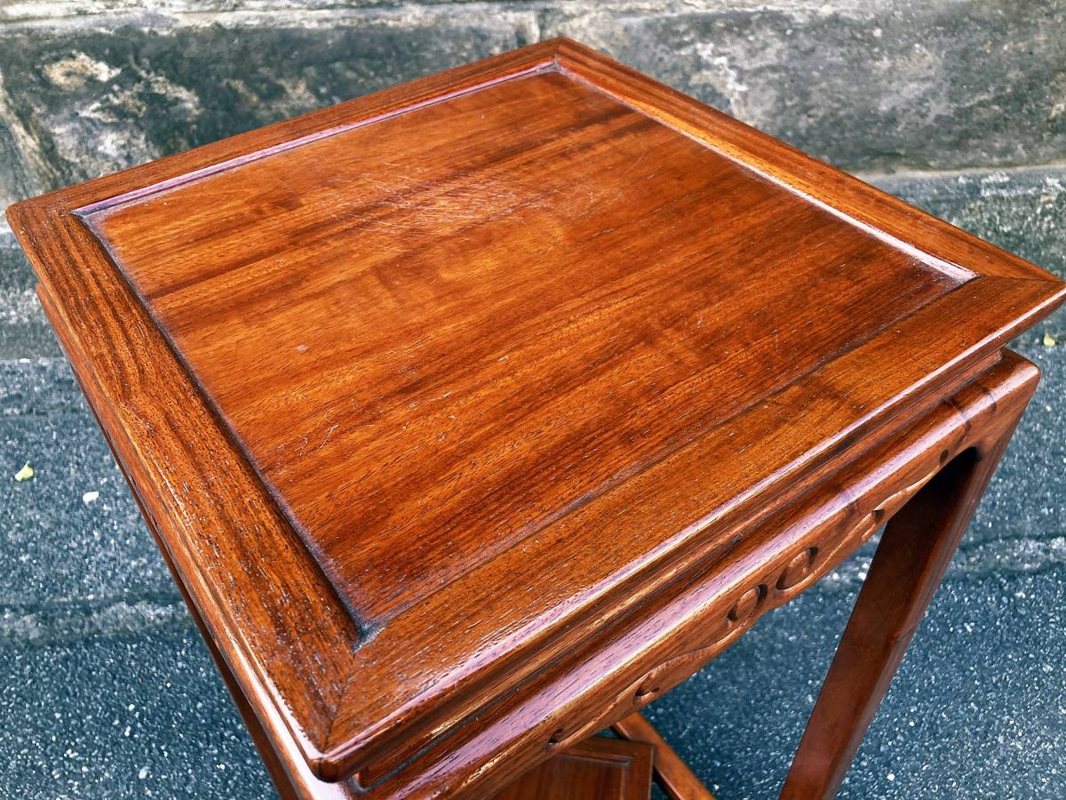 花梨 唐木 カリモク家具 karimoku オールドカリモク 高卓 花台 四方台 