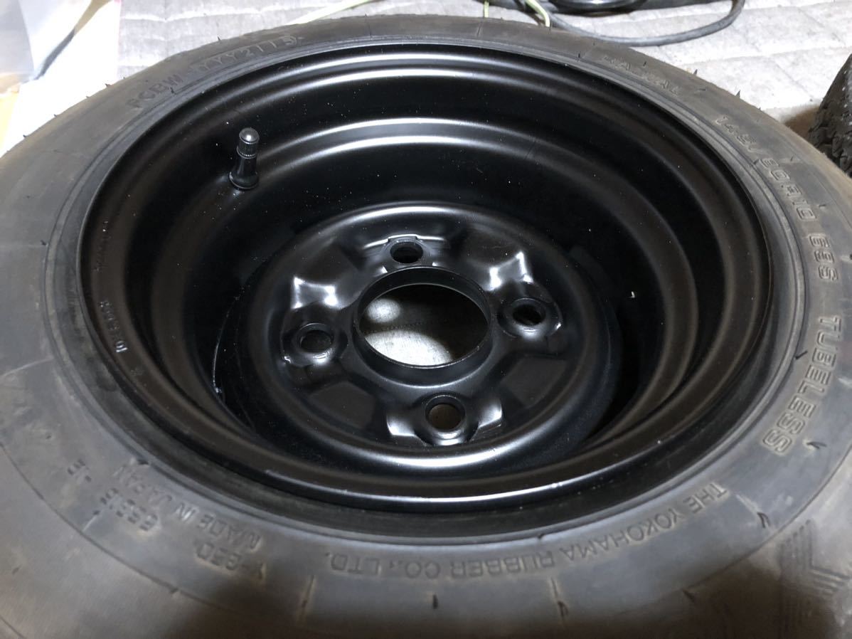 10インチ ダイハツ純正鉄チン 6J±0 PCD110 4本セットタイヤ付き 