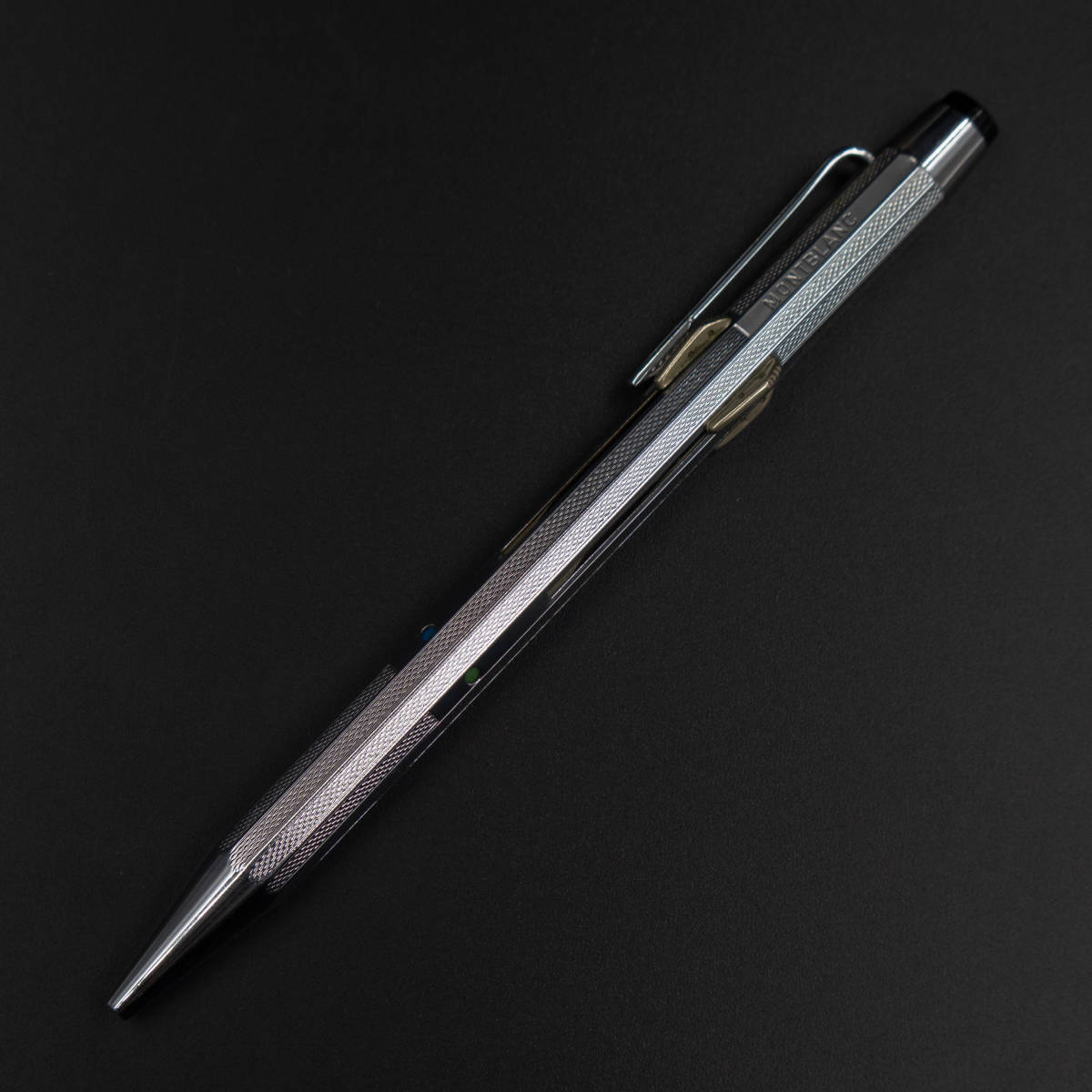 MONTBLANC 4色ボールペン モンブラン スライド式 シルバー 銀色