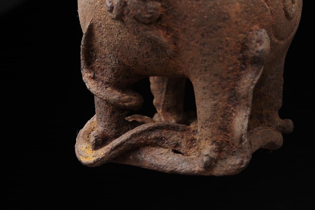 NM 中国 古銅 双獅子耳香炉 在銘 M R9067 NM 中国 古銅 双獅子耳香炉