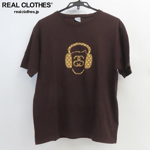 ☆STUSSY/ステューシー OLD/オールド 銀タグ 総柄ロゴ Tシャツ/L /LPL
