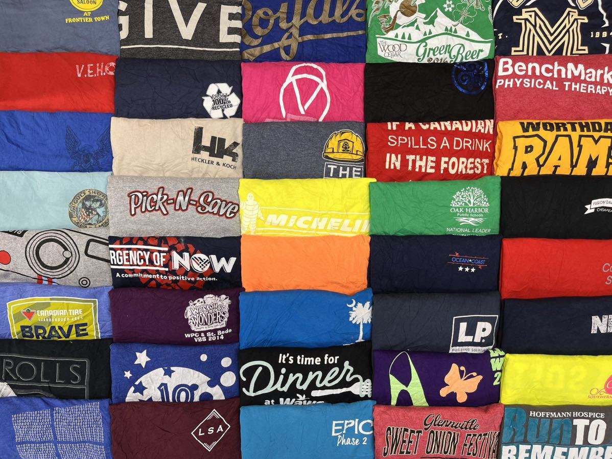 USA古着卸 半袖 両面 プリント Tシャツ 40枚 セット まとめ売り 1円 