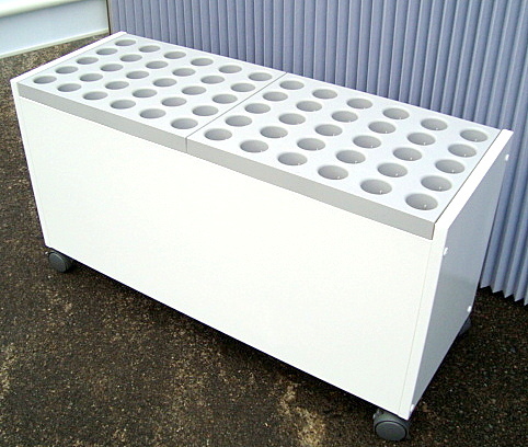 コクヨ　傘立て　60本用　キャスター付き　ホワイト　横：912ｍｍ　奥行：322ｍｍ　店舗用品　玄関　入口　店舗備品　休憩室　事務用　