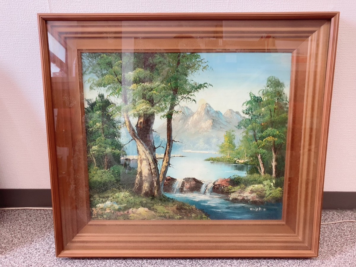 油彩画 風景画 額縁 フレーム 自然画