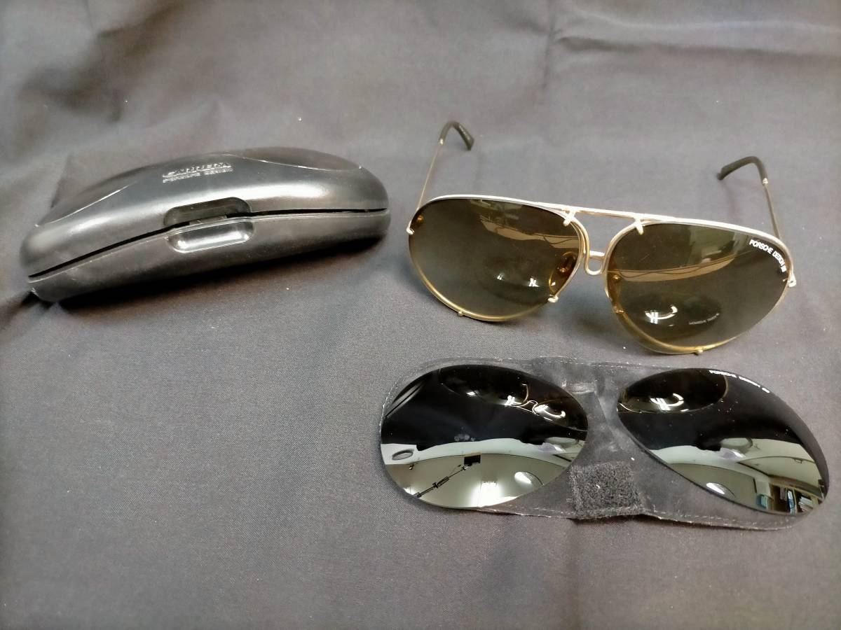 ★Porsche Design by Carrera ポルシェデザイン カレラ サングラス　度なし　交換レンズ付き　Used