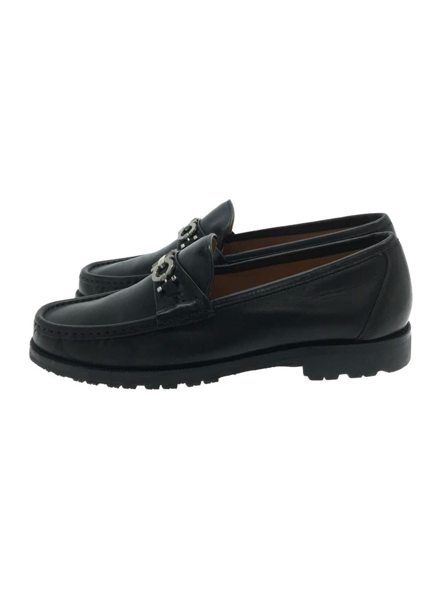 Salvatore Ferragamo◇ガンチーニ/ローファー/US8 EE/BLK/レザー 