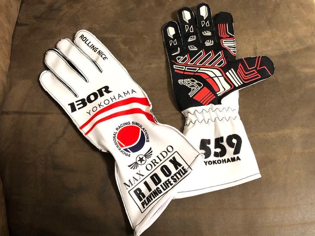 【MAX ORIDO】レーシンググローブ 外縫い　Mサイズ　130R 織戸学　ドリフト