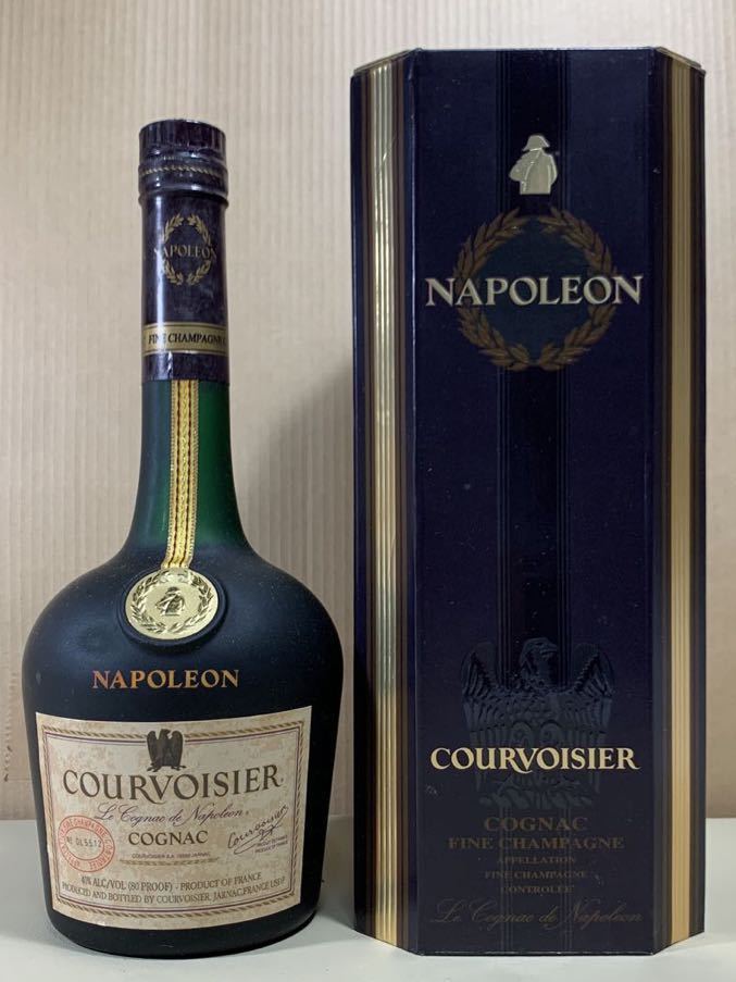 箱付き【未開栓品】NAPOLEON ナポレオン COURVOISIER クルボアジェ FINE CHAMPAGNE COGNAC コニャック ブランデー 古酒 箱付き【未開栓品】