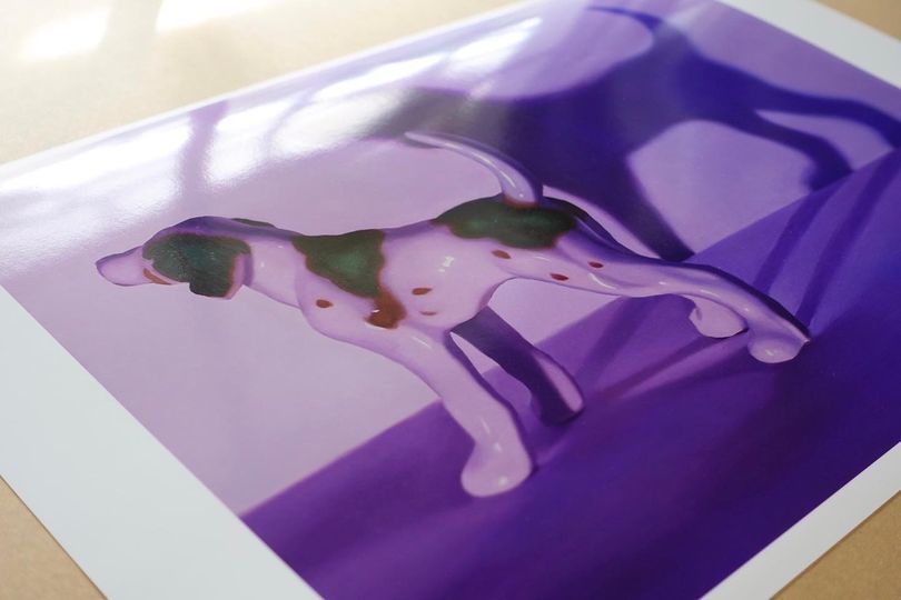 最落無 激希 抽選限定販売 島田萌 Moe Shimada Ceramic Dog V プリント 