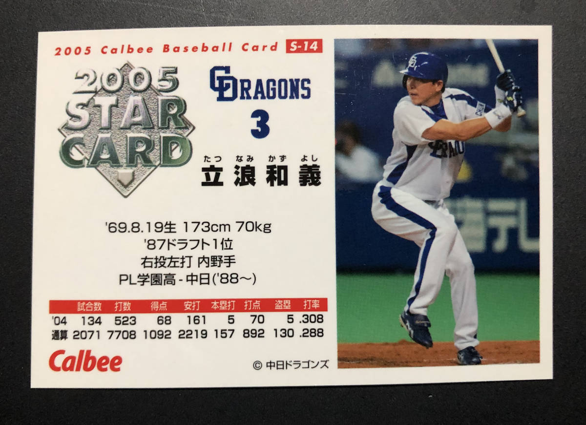 プロ野球チップス2005 スターカード S-14 立浪和義 サイン(2005年
