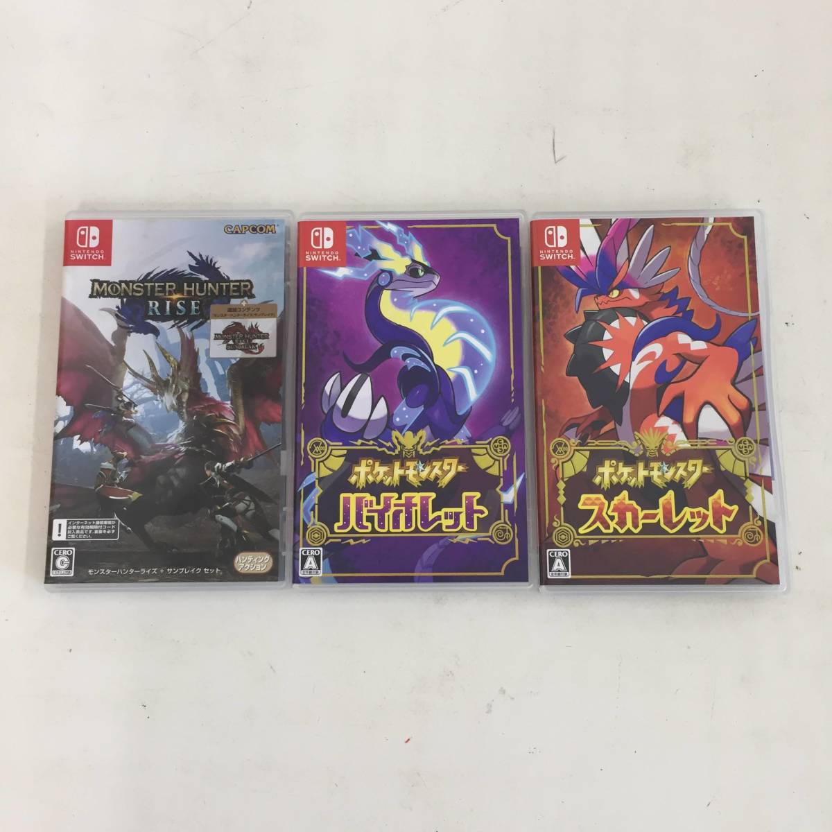 【超激得，定番】 1円 Nintendo Switchソフト 3本セット モンハン ポケモンバイオレット スカーレット 品(ニンテンドースイッチソフト)｜売買されたオークション情報、yahooの商品情報をアーカイブ公開 - オークフ ニンテンドースイッチソフト