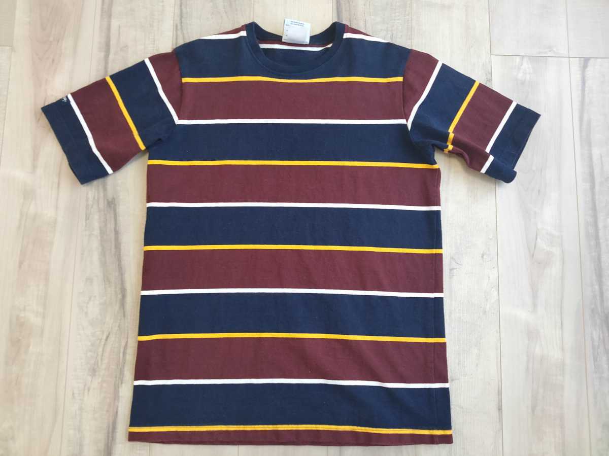 XL バーバリアン BARBARIAN 半袖 ラガーシャツ 丸首 Tシャツ ボーダー ボーダーT カナダ製