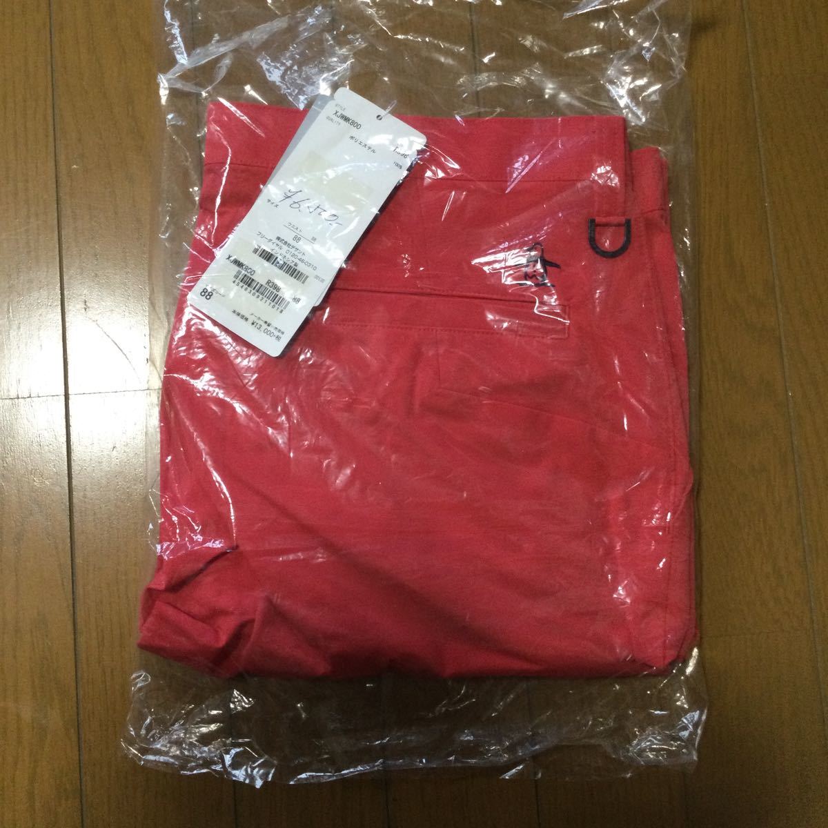 新品、マンシングストレッチパンツ、男性、春夏用.サイズ88cm、レッド、