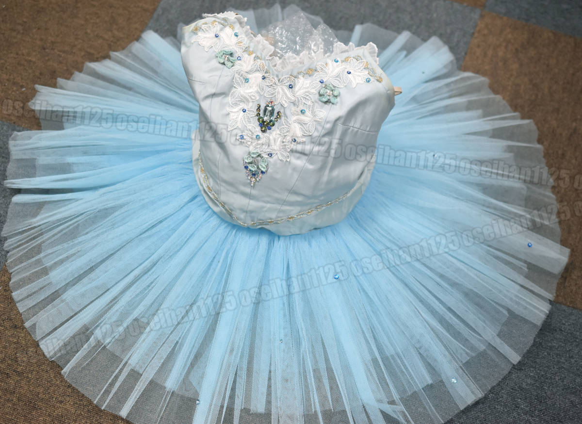 ジュンシルビア 女子バレエ ダンス チュチュ 衣裳 ライトブルー その2