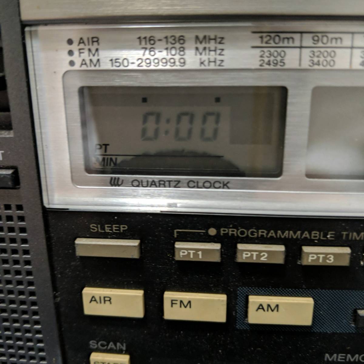 通電確認 SONY ソニー PPLシンセサイザーレシーバー ICF-2001D SONY
