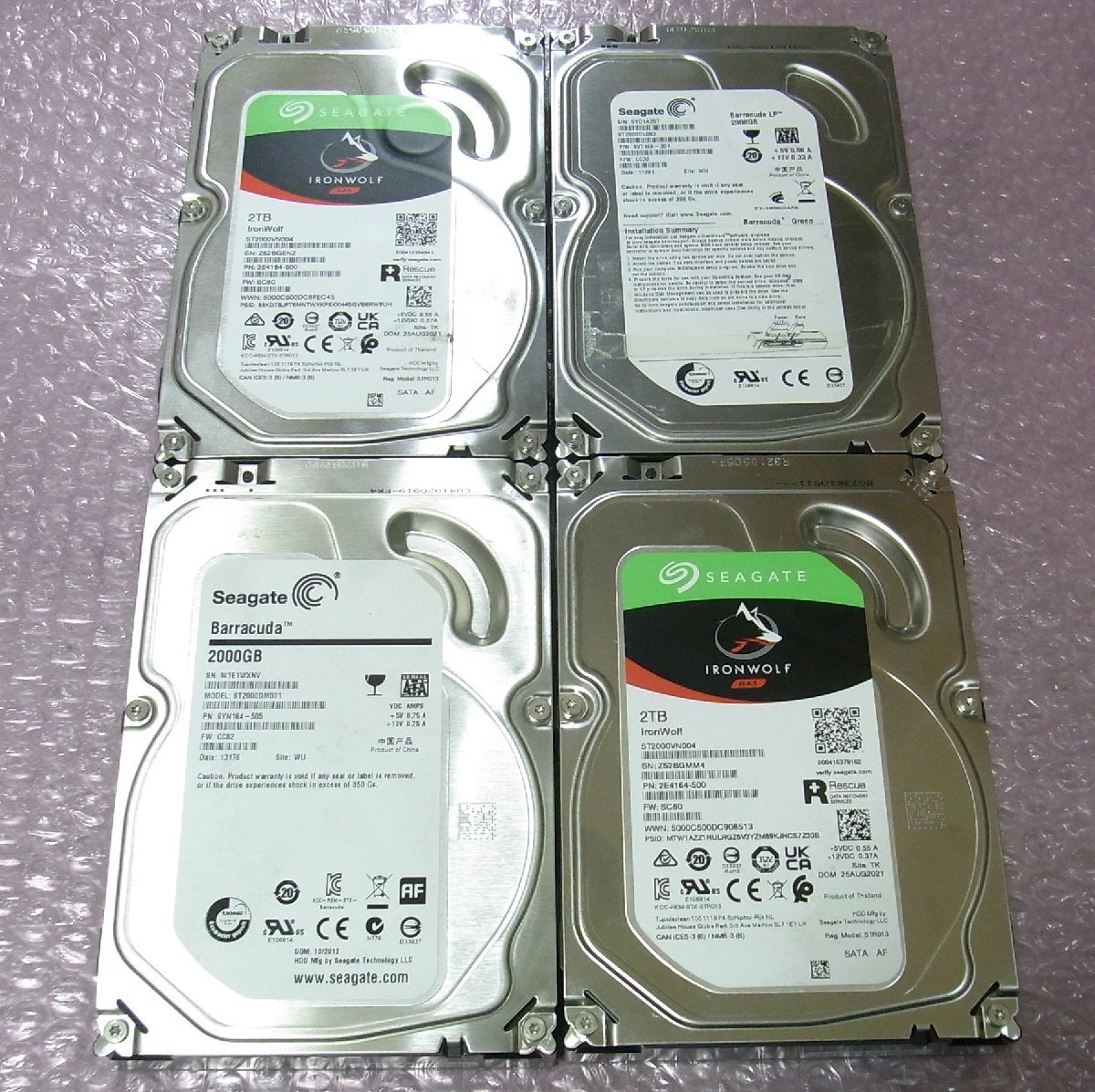 B34828 O-05073 3.5インチ HDD 2TB 4個セット 判定正常