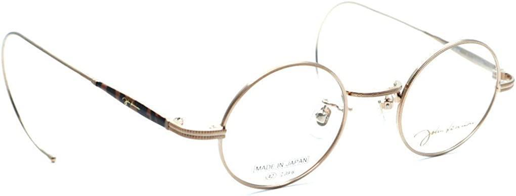 新品 メガネ John Lennon/ジョン レノン フレーム ケース付 眼鏡 丸メガネ JL-1049 c.1 ゴールド