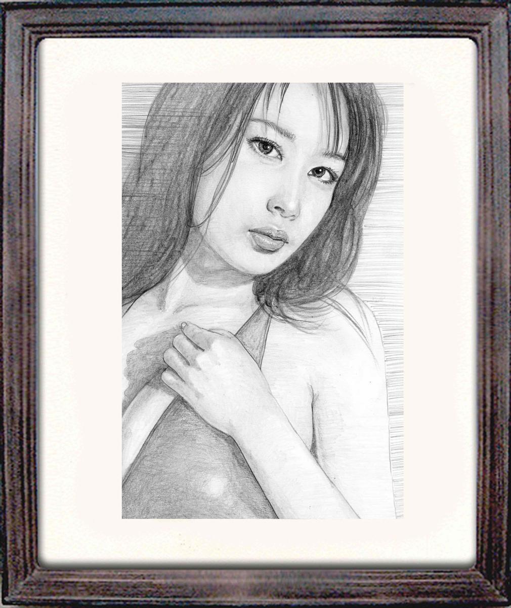 最落なし100円出品！版画 石川吾郎 美人画 誘惑ランジェリー51(鉛筆画 