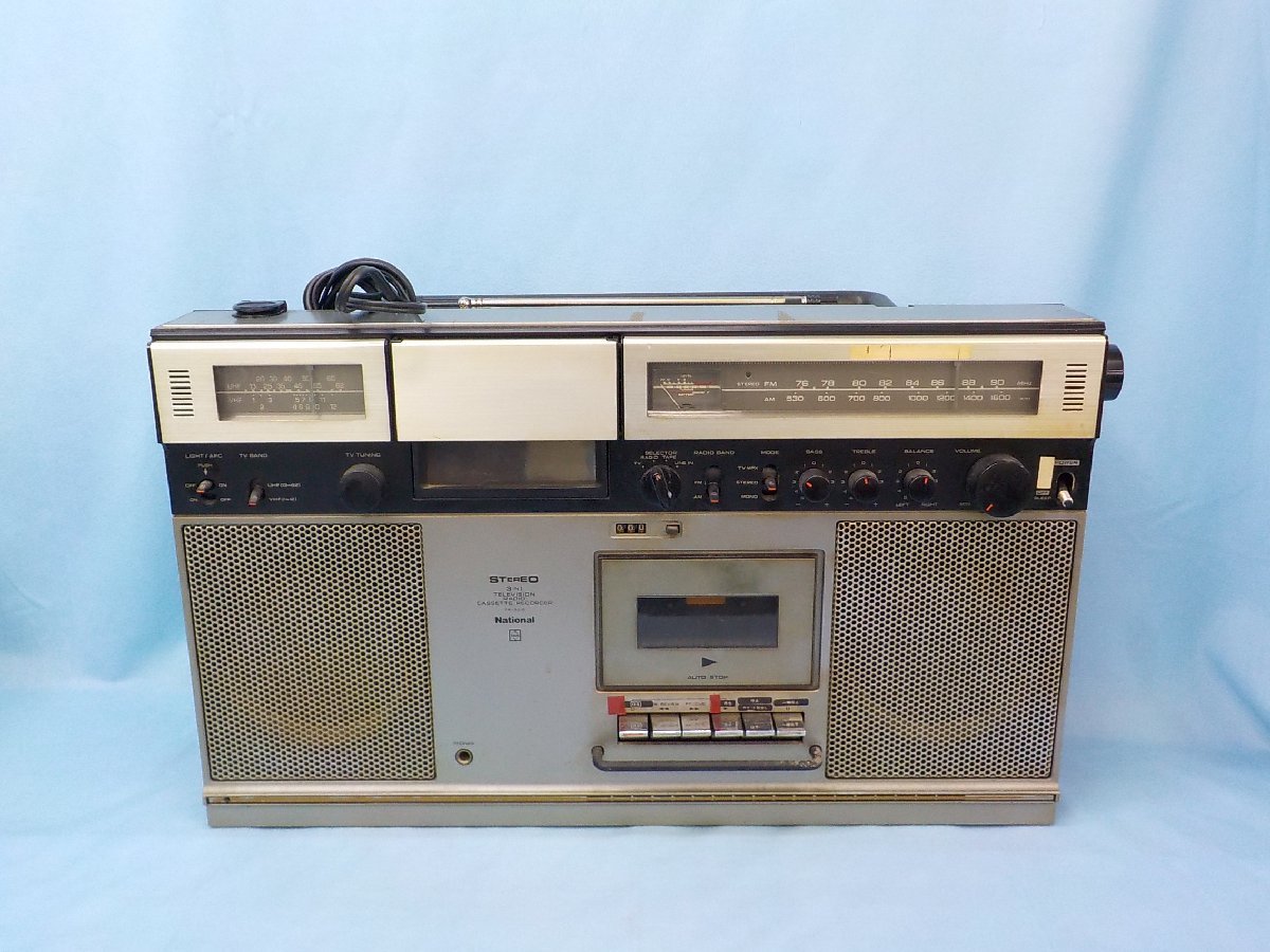 National ナショナル 白黒テレビ TR-3010 ラジカセ ICトランジスタ式