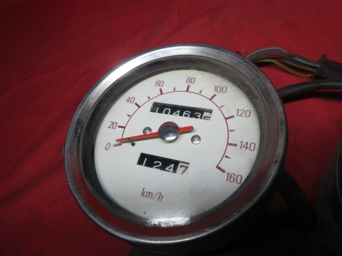 A1075】YAMAHA ヤマハ SR400 純正 スピードメーター タコメーター 中古