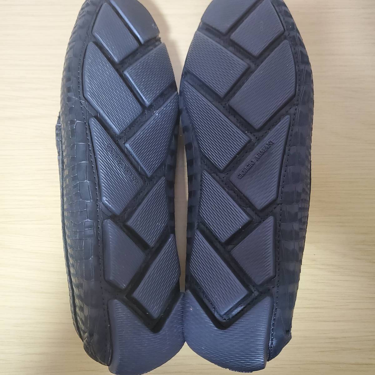 未使用】ジョルジオ アルマーニ◇クロコ型押し ドライビングシューズ