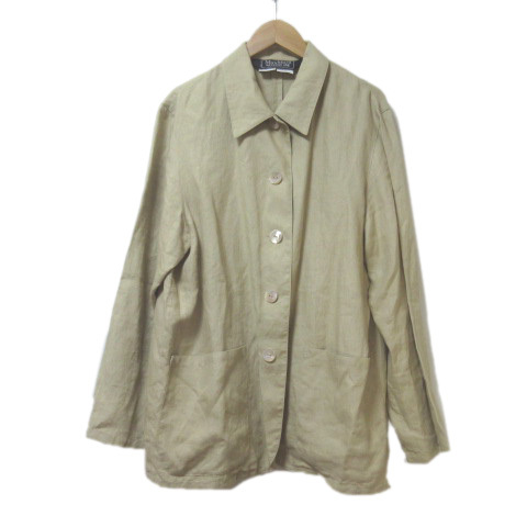 マックスマーラ ウィークエンドライン MAX MARA WEEKEND LINE ジャケット リネン 薄手 ベージュ 40 L OKZ X レディース