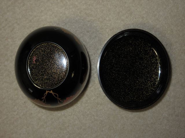 MK6 茶道具 輪島塗 松本正（正一）作 蔦 金蒔絵 中梨地 棗 共箱 本物