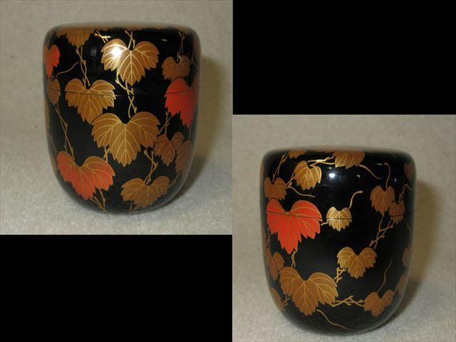 茶道具　輪島塗蒔絵師　松本昌平（号石昌斎）作　桜蒔絵中棗　美品！！ 茶道具 輪島塗蒔絵師 松本昌平（号石昌斎）作 桜蒔絵中棗 美品！！ 茶道具