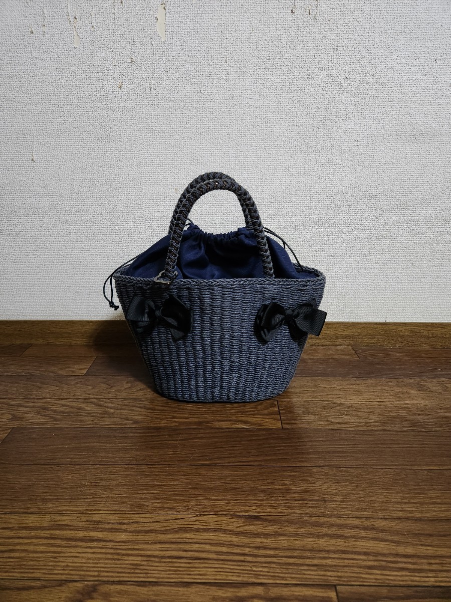 アンテプリマ トートバッグ - ミスト ANTEPRIMA カゴバッグはリボン 