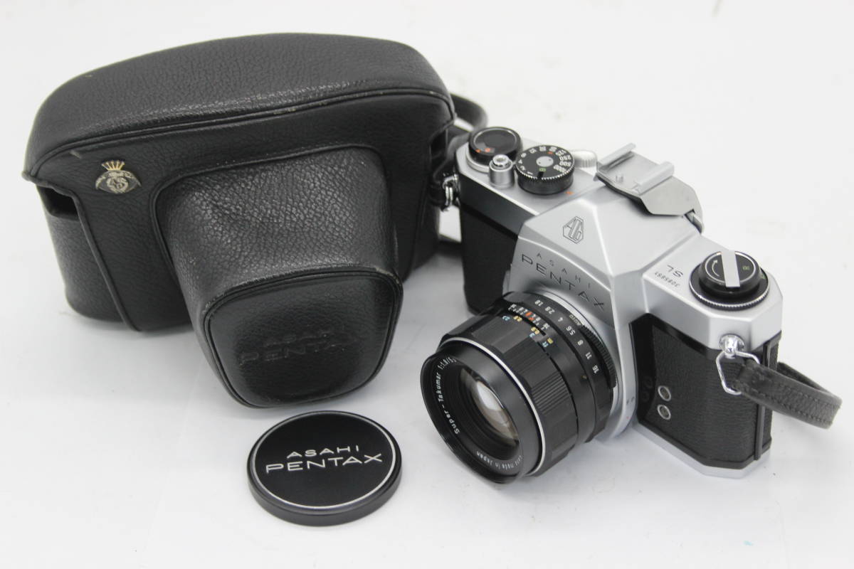 【返品保証】 ペンタックス Pentax SL Asahi Super-Takumar 55mm F1.8 ケース付き ボディレンズセット C6849