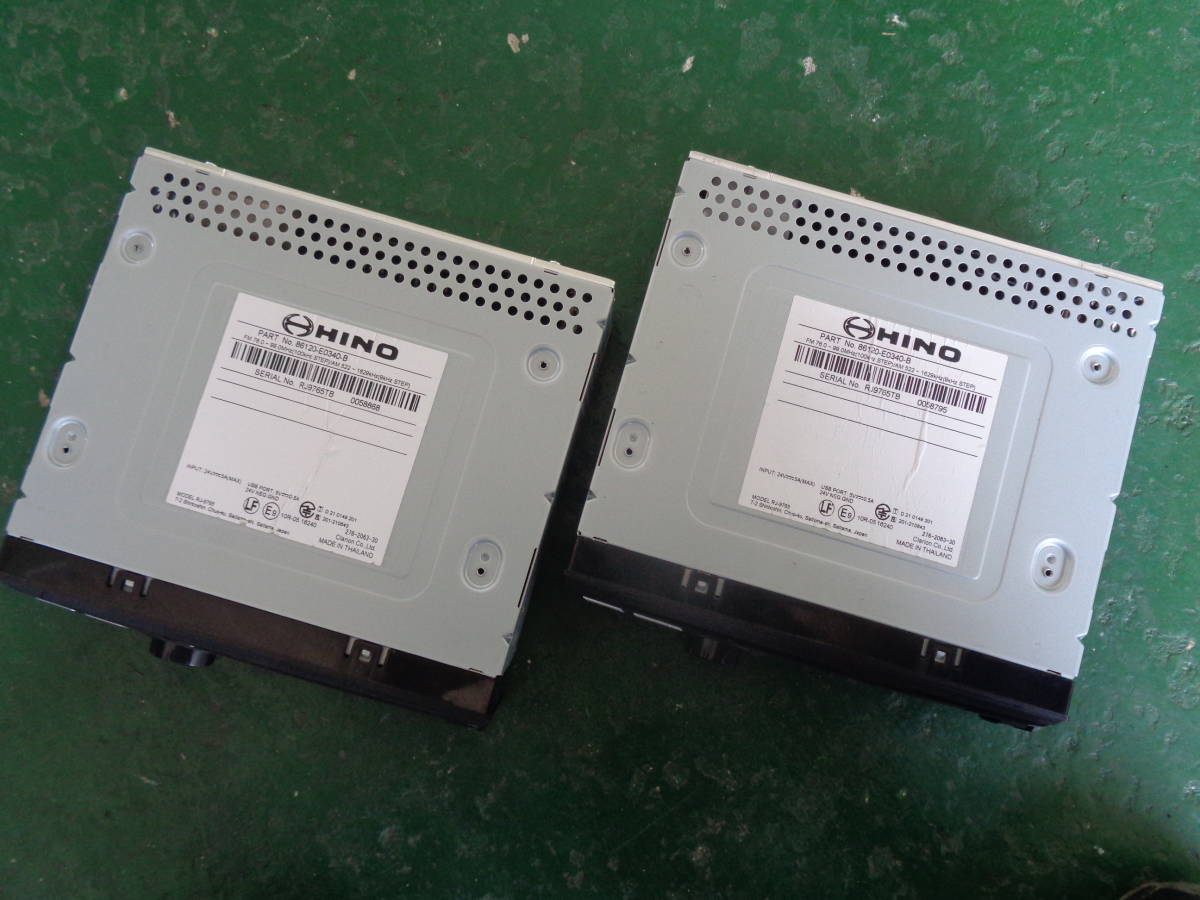 デュトロ 純正 オーディオ 2個セット ラジオ AM FM 中古品 日野 24V 
