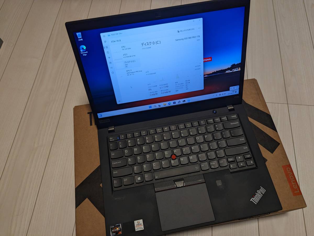 美品】Lenovo ThinkPad P14s Gen2 4K液晶 US・英字配列 AMD Ryzen7 