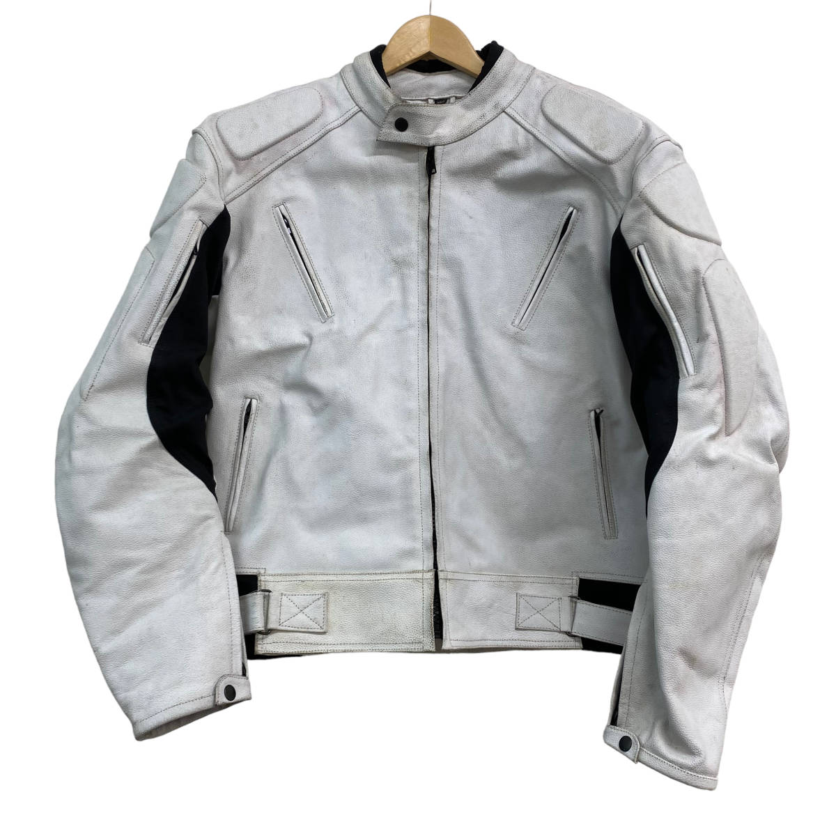 即決】 GENUINE LEATHER レザーライダースジャケット ジェニュイン 