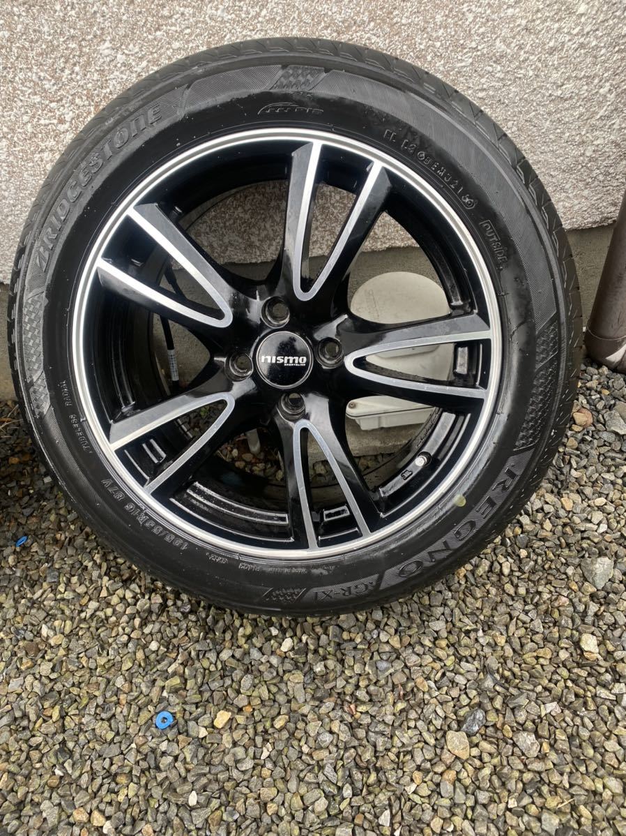 Nismo(ニスモ)16X7JJ アルミホイールタイヤセット4穴PCD100。 - 即納・良品