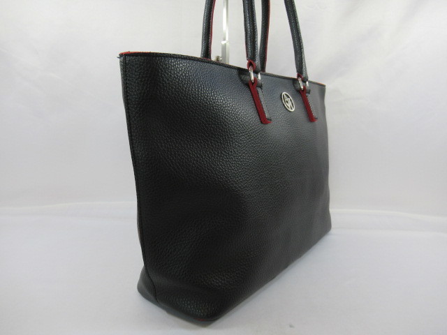 p51 1円 《美品》 ARMANI JEANS アルマーニジーンズ シボ革 トート  