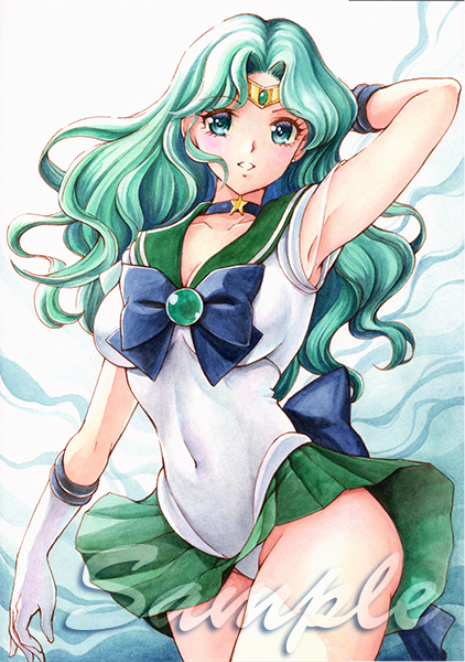 手描きイラスト□セーラーネプチューン【水彩】(手描きイラスト)｜売買
