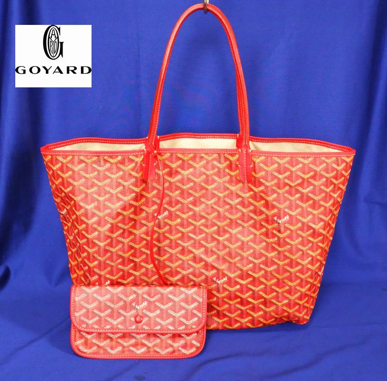 ゴヤール GOYARD サンルイPM トートバッグ ヘリンボーン PVC レザー 