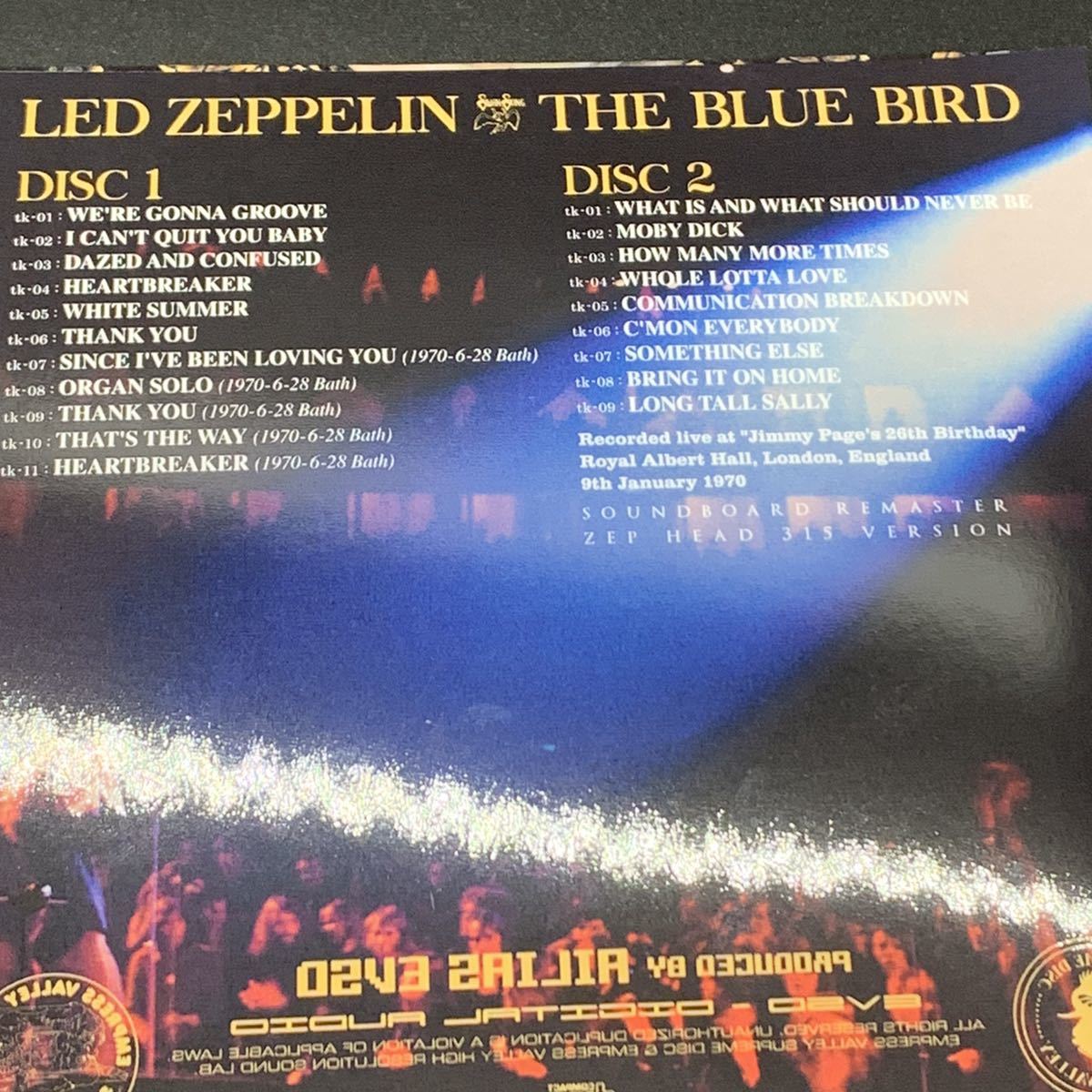 LED ZEPPELIN : THE BLUE BIRD 「大英帝国の蒼い鳥」 2CD 工場プレス