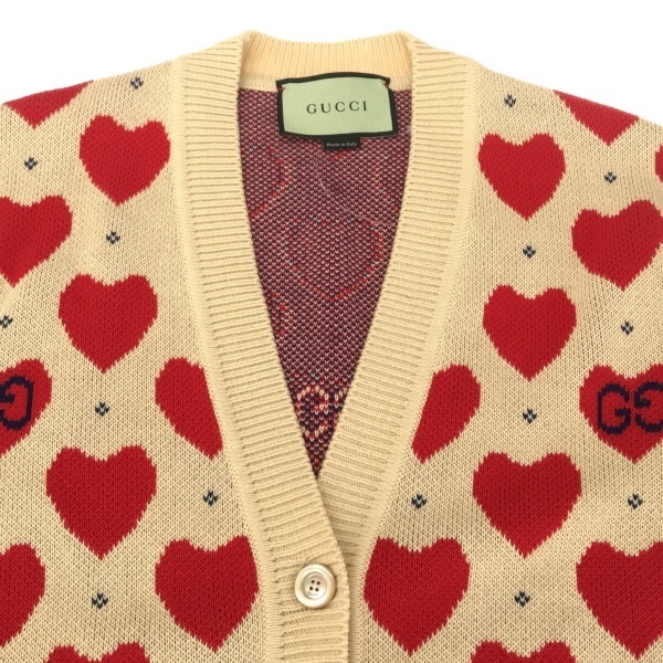 グッチ GUCCI カーディガン サイズXXXS 665119 レ ポム ハート 