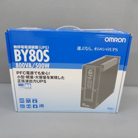 B341 オムロン 無停電電源装置 UPS BY80S 通電OK 動作未確認-2 Aの入札