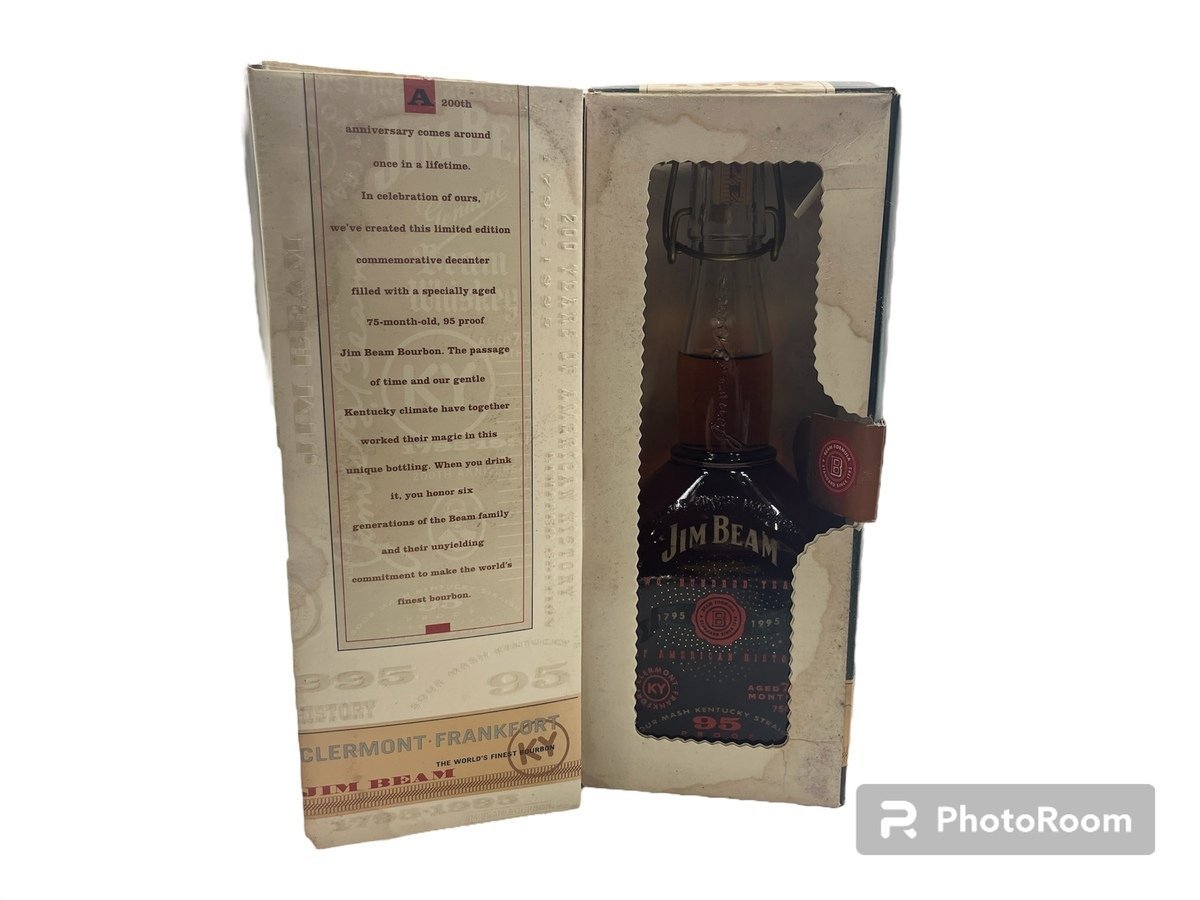 未開栓 JIM BEAM ジムビーム バーボンウイスキー 200周年記念ボトル 95 