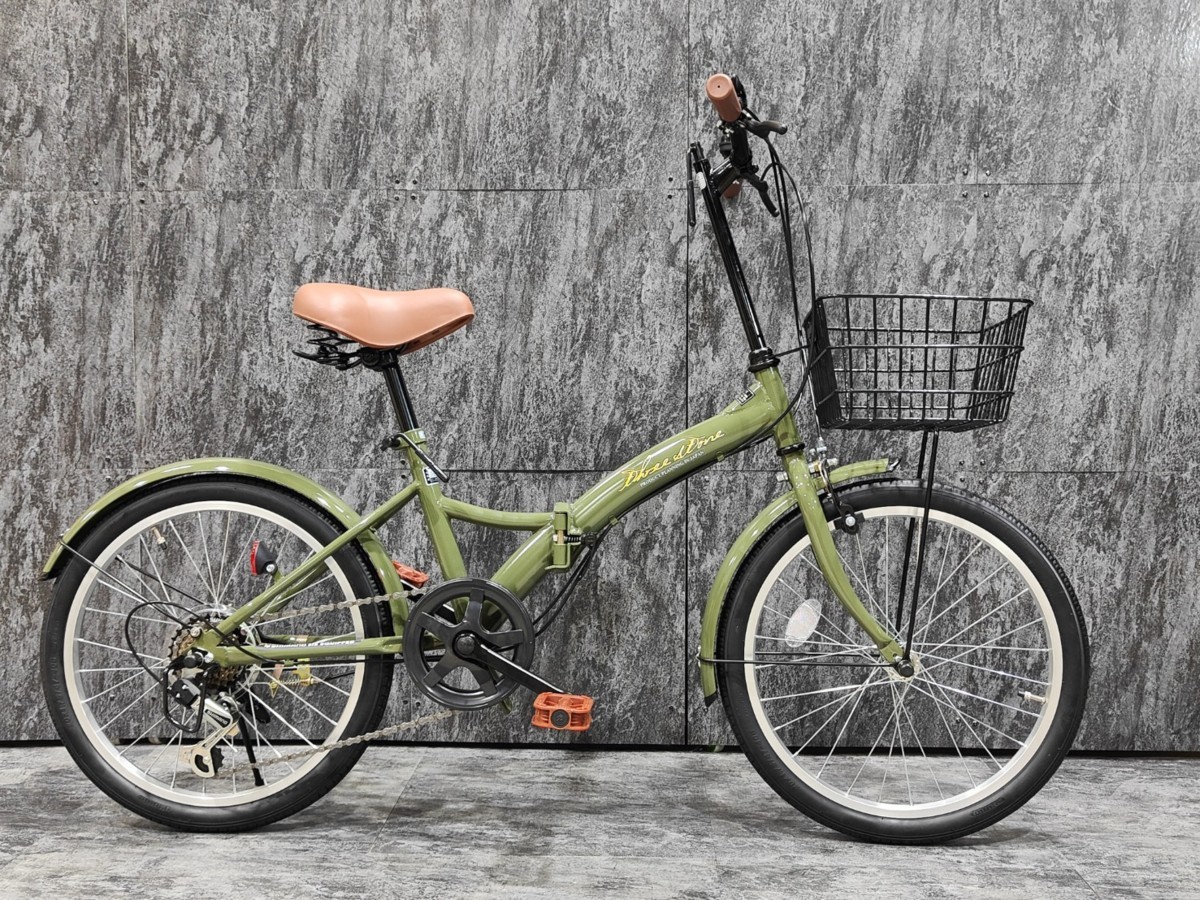 訳あり未使用新品アウトレット品】前カゴ付属20インチ折り畳み自転車 
