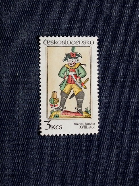 チェコスロバキア切手　１種未使用　トランプカード　1984年_1