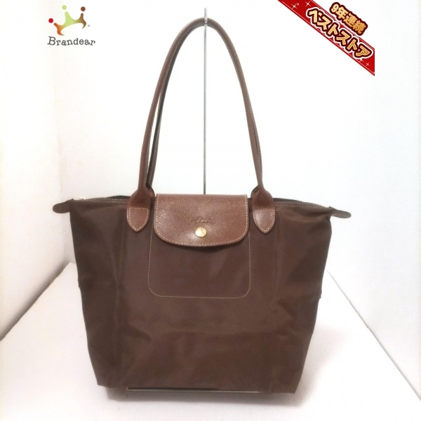 ロンシャン LONGCHAMP ショルダーバッグ 2605089015 ル・プリアージュオリジナル ナイロン×レザー ダークブラウン×ブラウン 折りたたみ